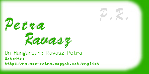 petra ravasz business card